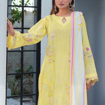 LALA by Madham Unstitched Lawn 3PC | Wholesale Suits