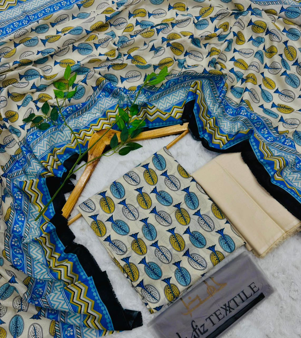 Al-Hafiz Textile Karachi Printed Lawn 3PC – Unstitched Wholesale Suits