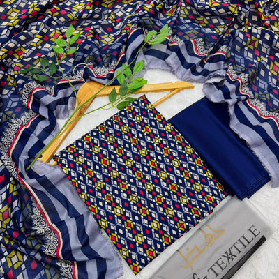 Al-Hafiz Textile Karachi Printed Lawn 3PC – Unstitched Wholesale Suits