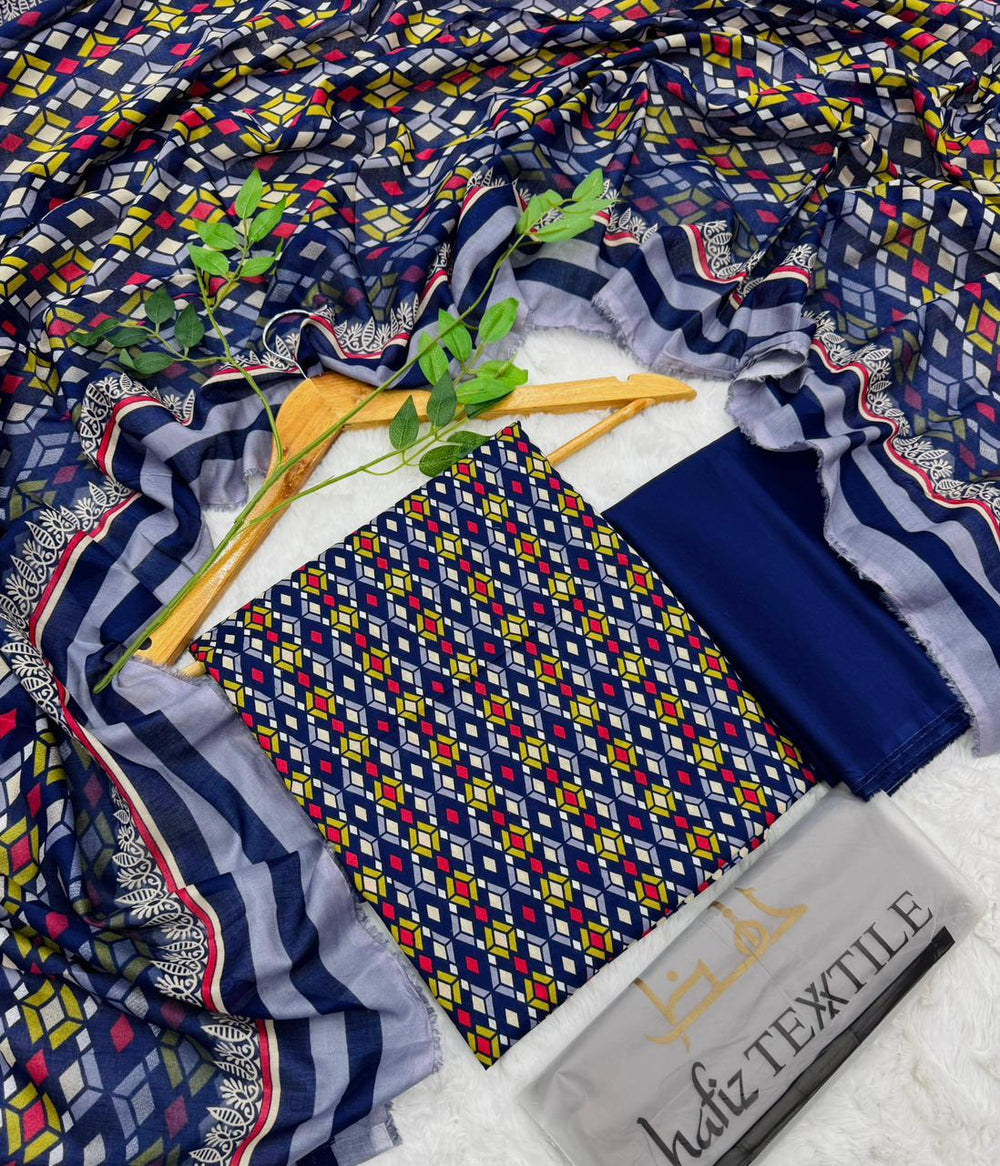 Al-Hafiz Textile Karachi Printed Lawn 3PC – Unstitched Wholesale Suits