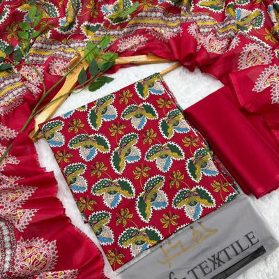 Al-Hafiz Textile Karachi Printed Lawn 3PC – Unstitched Wholesale Suits