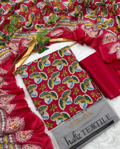 Al-Hafiz Textile Karachi Printed Lawn 3PC – Unstitched Wholesale Suits